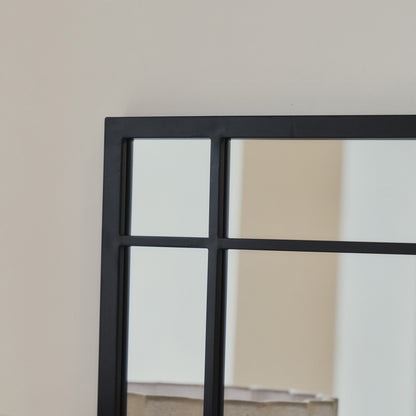 Bexley - Specchio da Parete Rettangolare in Metallo Nero 100cm x 70cm