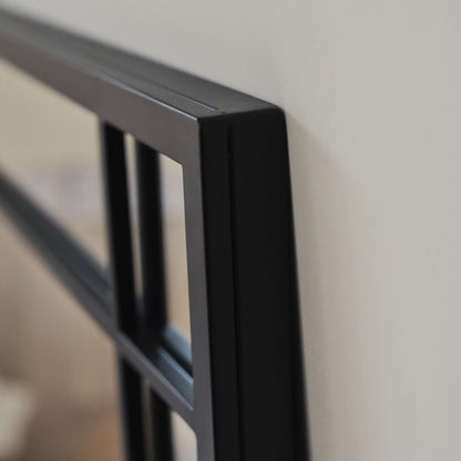 Bexley - Specchio da Parete Rettangolare in Metallo Nero 100cm x 70cm