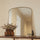 Bowness - Specchio da Parete in Metallo ad Arco Contemporaneo Oro 90cm x 75cm