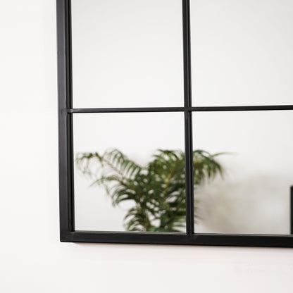 Brooklyn - Specchio Grande in Metallo Nero 140cm x 70cm