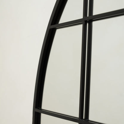 Brooklyn - Specchio ad Arco in Metallo Nero Grandezza Naturale 200cm x 120cm