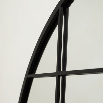 Brooklyn - Specchio ad Arco in Metallo Nero Grandezza Naturale 200cm x 120cm