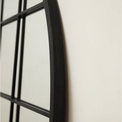 Brooklyn - Specchio ad Arco in Metallo Nero Grandezza Naturale 200cm x 120cm