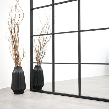 Brooklyn - Specchio Grande in Metallo Nero a Figura Intera 210cm x 120cm