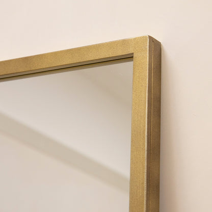 Camden - Specchio a Finestra Industriale in Metallo a Figura Intera Oro 179cm x 119cm