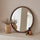 Arden - Specchio da Parete Tondo in Legno Scuro 70cm x 70cm