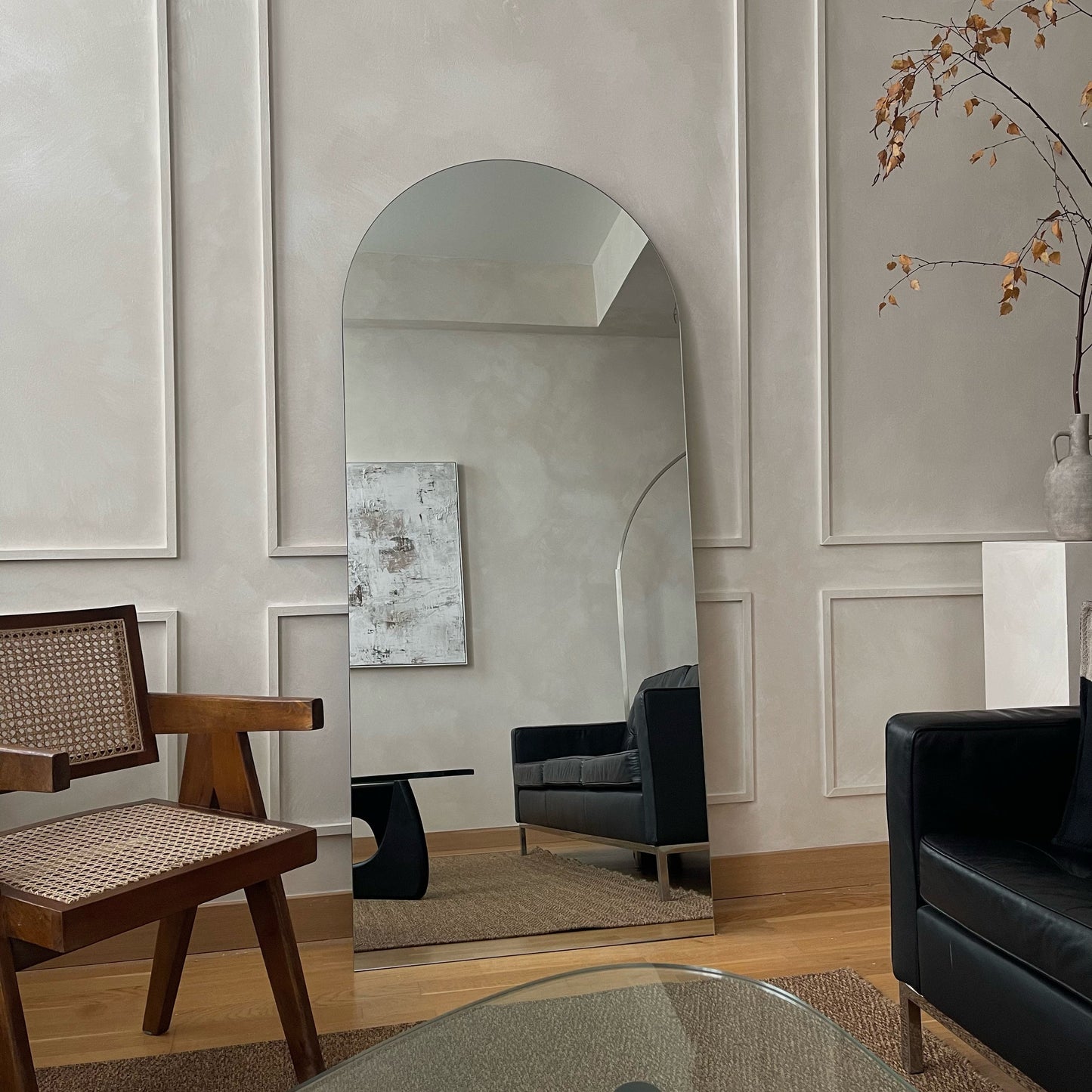 Edge - Specchio Grande ad Arco a Figura Intera Senza Cornice 179cm x 80cm
