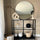 Edge - Specchio da Parete Rotondo Senza Cornice Grande 90cm x 90cm