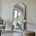 Elena - Specchio ad Arco a Figura Intera in Legno Lavato Bianco 170cm x 75cm