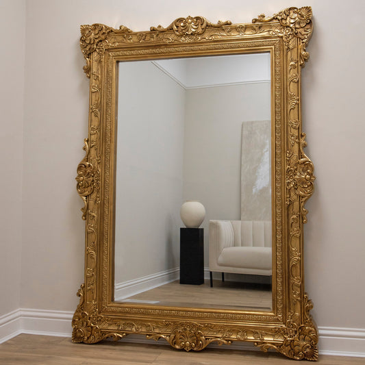Ella Grande - Specchio da Terra Decorato Oro 190cm x 140cm