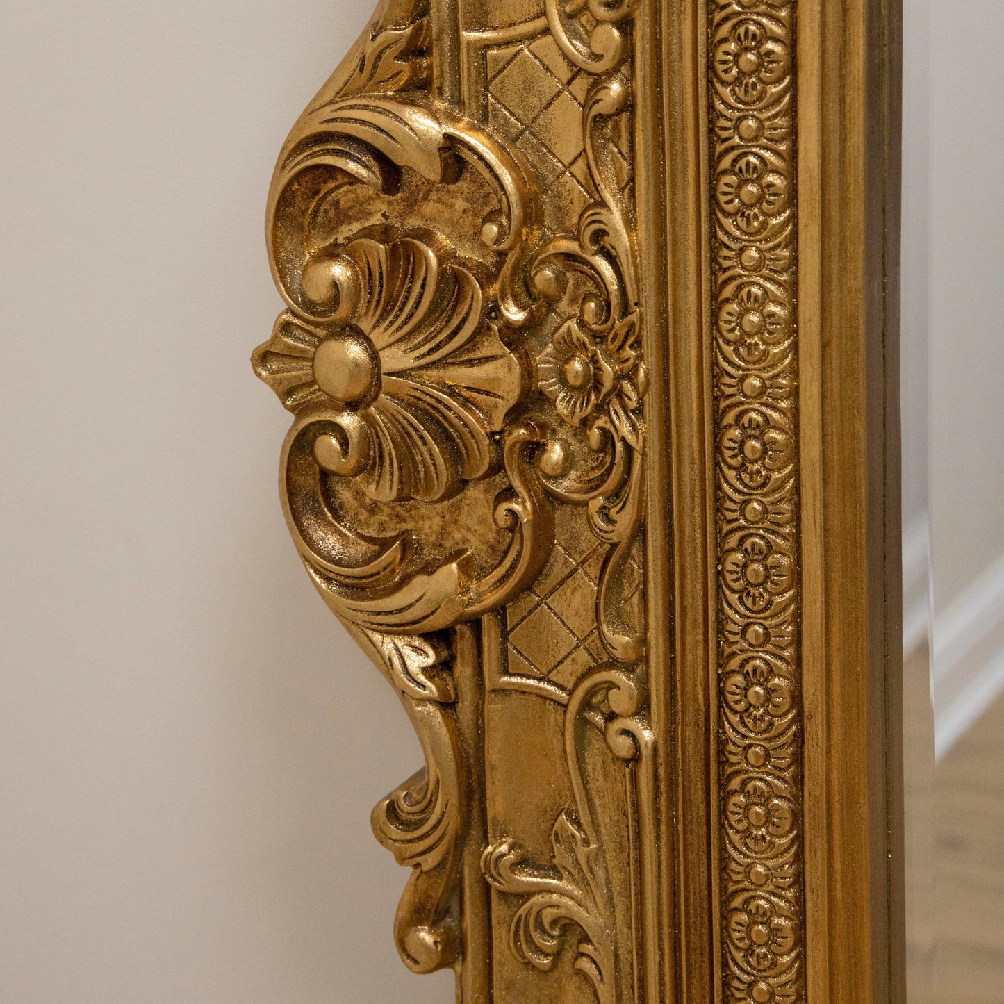 Ella Grande - Specchio da Terra Decorato Oro 190cm x 140cm