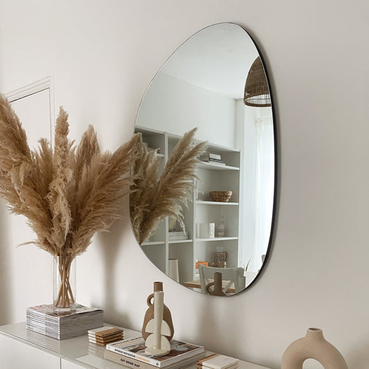 Edge - Grande Specchio Irregolare a Laghetto Senza Cornice 100cm x 75cm