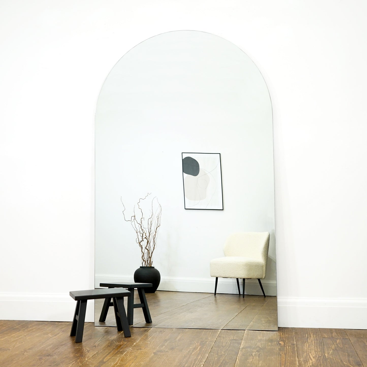 Edge - Specchio Grande ad Arco Senza Cornice a Figura Intera 179cm x 110cm
