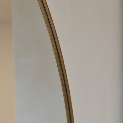 Theo - Specchio da Parete Grande in Metallo Rotondo Oro 120cm x 120cm