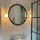 Higgins - Specchio da Parete Rotondo Moderno in Metallo Nero 60cm x 60cm