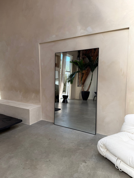 Specchio Aura Grande Design Minimalista - 200 cm x 120 cm - Nero