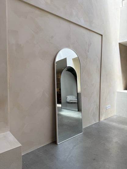 Miroir Mural Mini Loft Moon - Design Moderne et Minimaliste - 180cm x 70cm Blanc