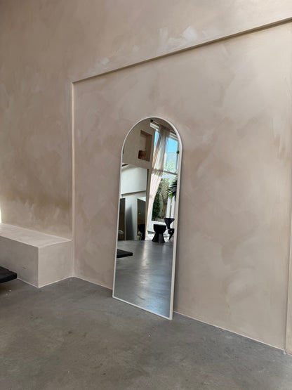 Miroir Mural Mini Loft Moon - Design Moderne et Minimaliste - 180cm x 70cm Blanc