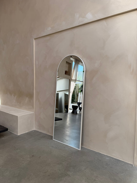 Specchio da Parete Mini Loft Moon - Design Moderno e Minimalista - 180cm x 70cm Bianco