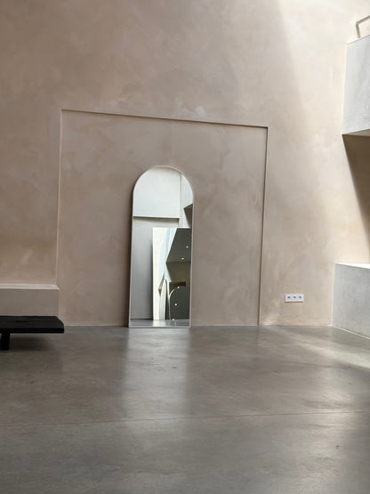 Miroir Mural Mini Loft Moon - Design Moderne et Minimaliste - 180cm x 70cm Blanc