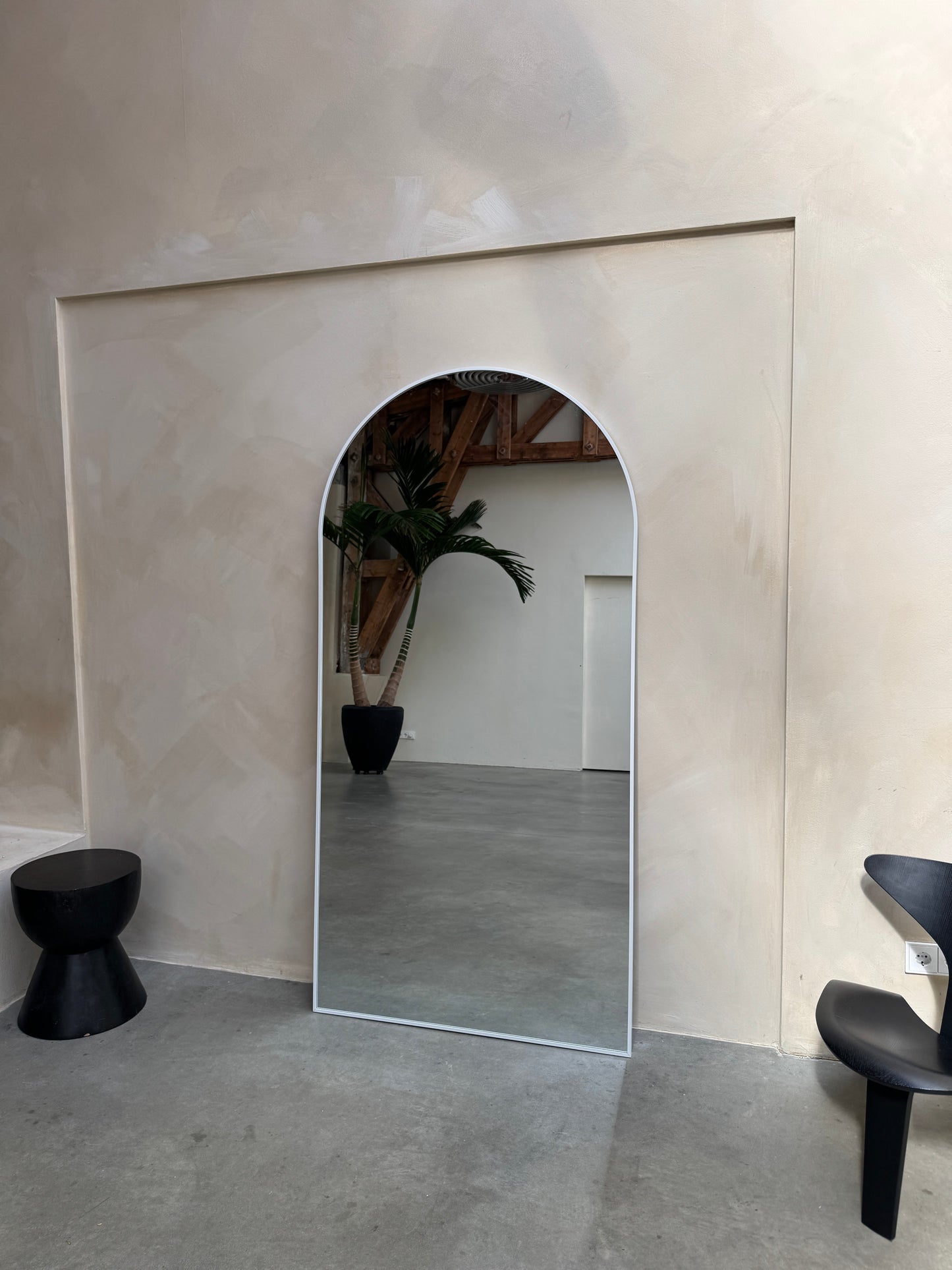 Miroir Rectangulaire Moon Loft - Style Industriel et Chic - 200cm x 100cm Blanc