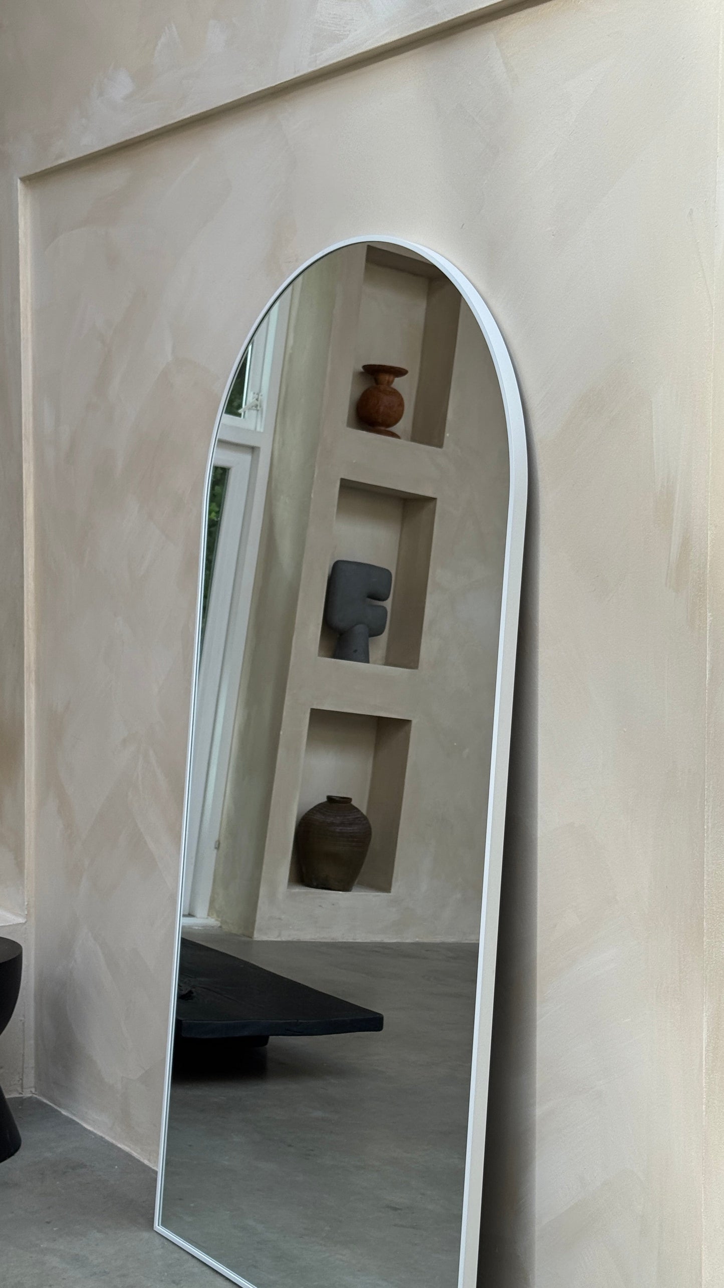 Miroir Rectangulaire Moon Loft - Style Industriel et Chic - 200cm x 100cm Blanc