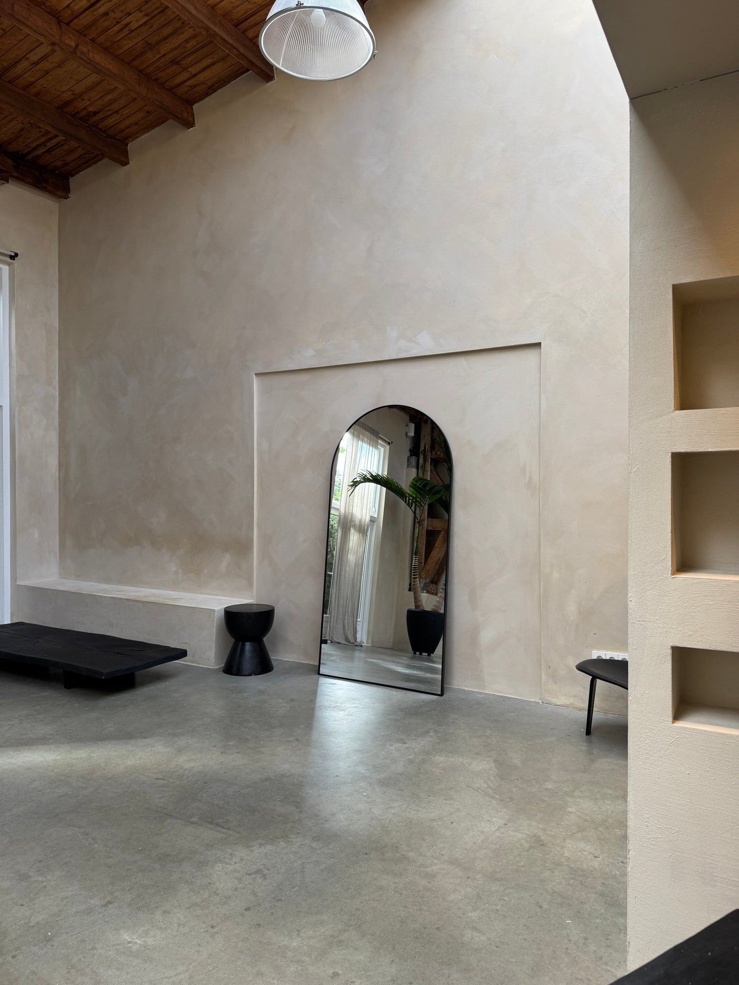 Specchio da Parete Moon Loft - Stile Industriale Minimalista - 200cm x 100cm Nero