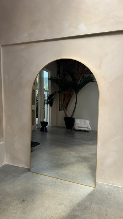 Specchio Gigante Moon - Design Senza Tempo Oro - 200 cm x 120 cm