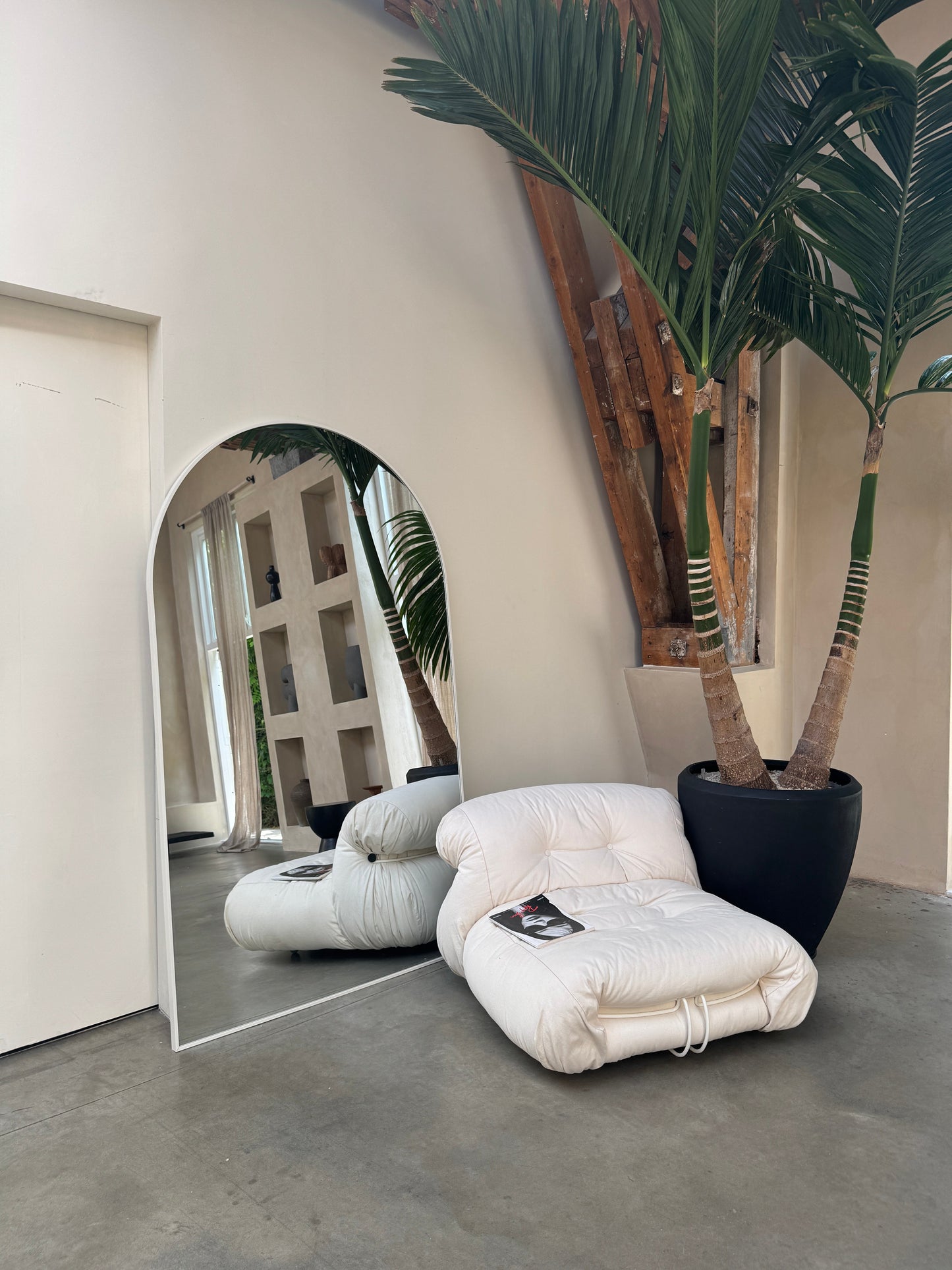 Specchio Gigante Moon | Design Contemporaneo 200 cm x 120 cm - Bianco