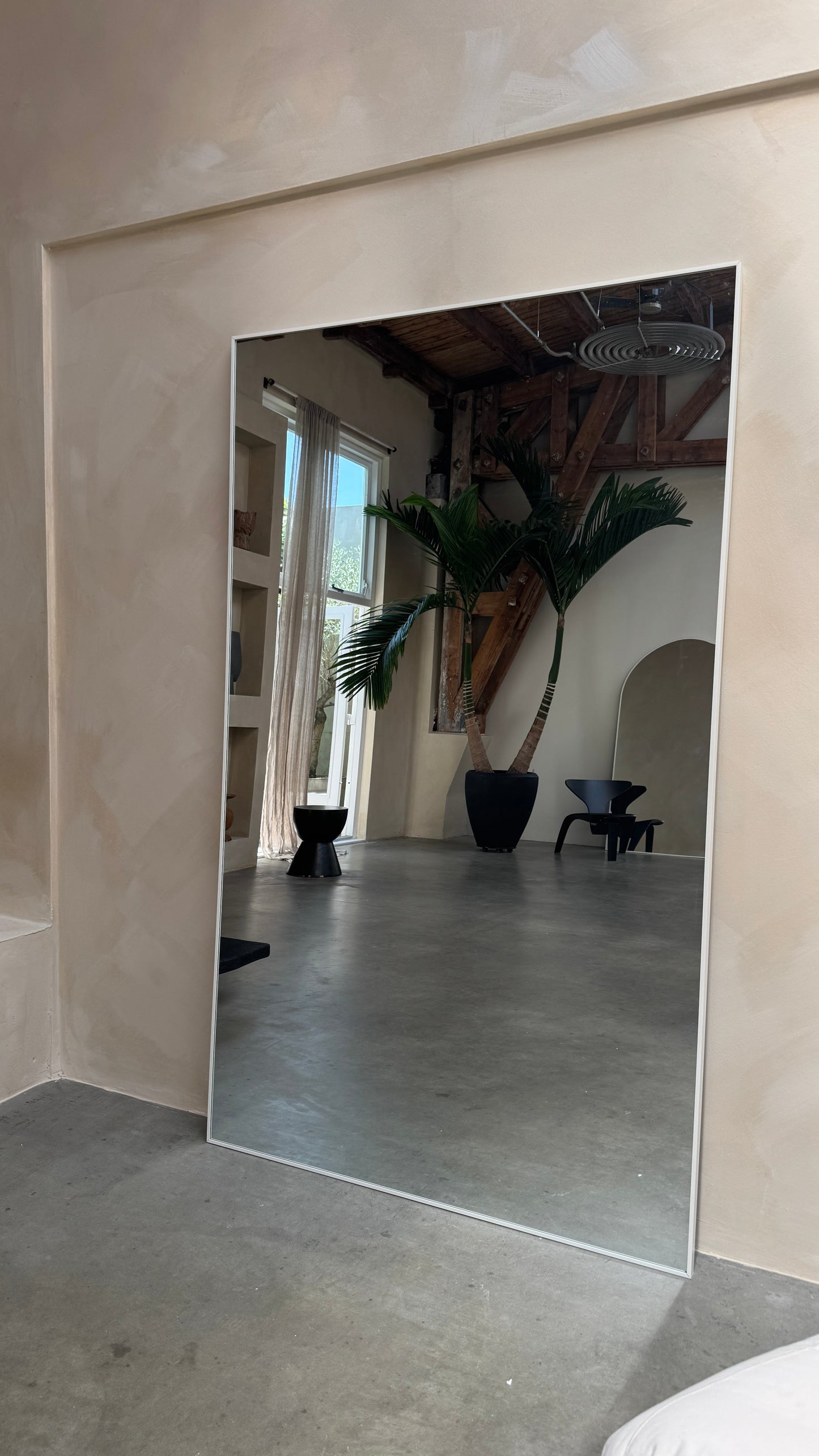 Specchio Gigante Aura - Design Minimalista Elegante - 200 cm x 120 cm Bianco