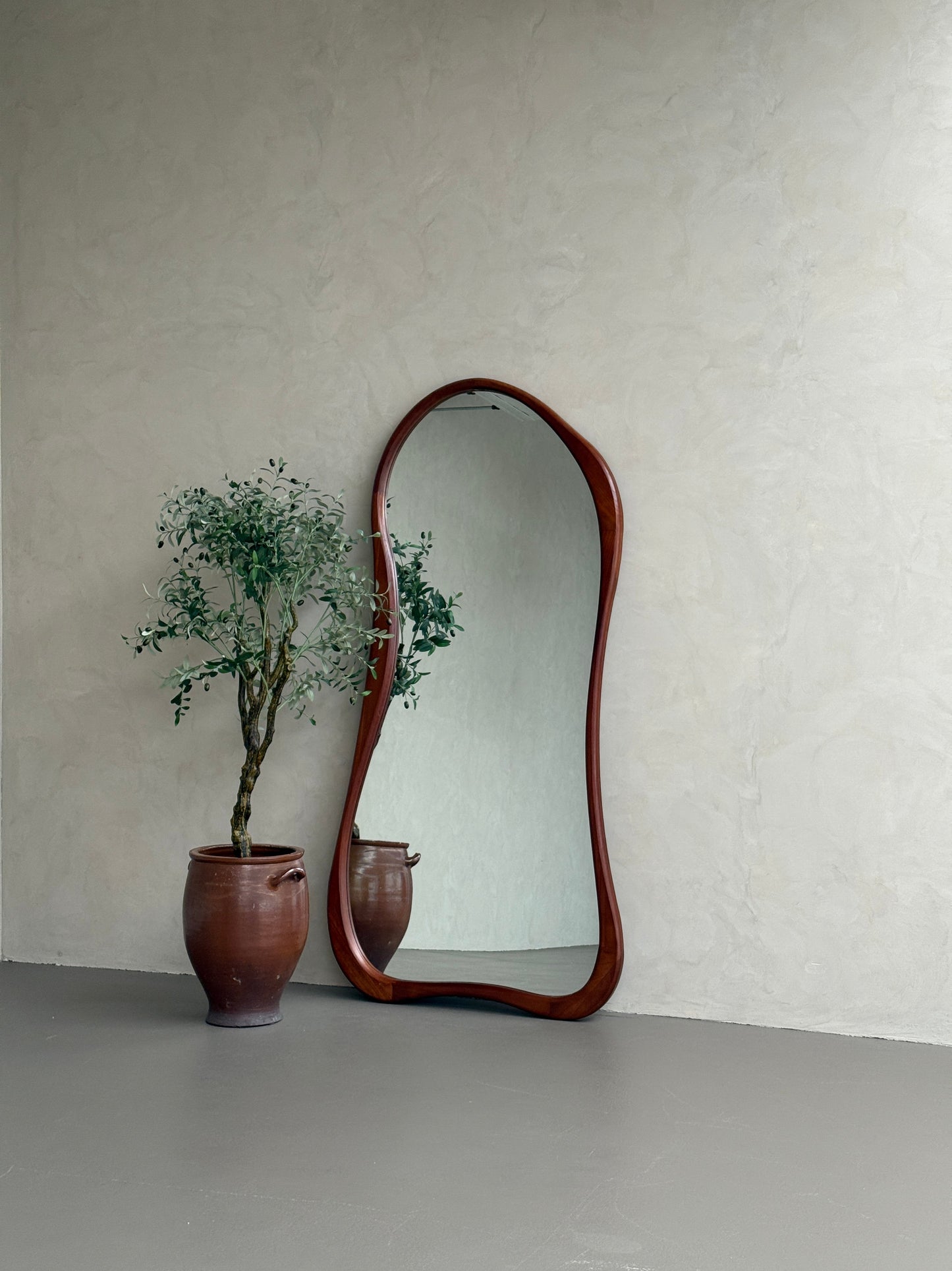 Specchio da Terra Organico in Legno Mira Walnut – 200 x 100 cm