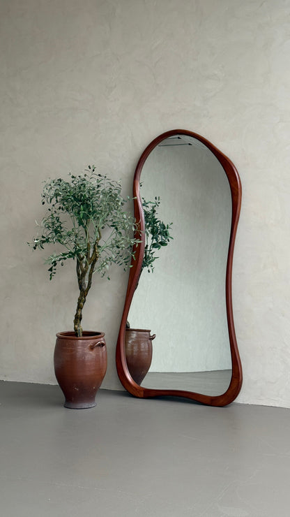 Specchio da Terra Organico in Legno Mira Walnut – 200 x 100 cm