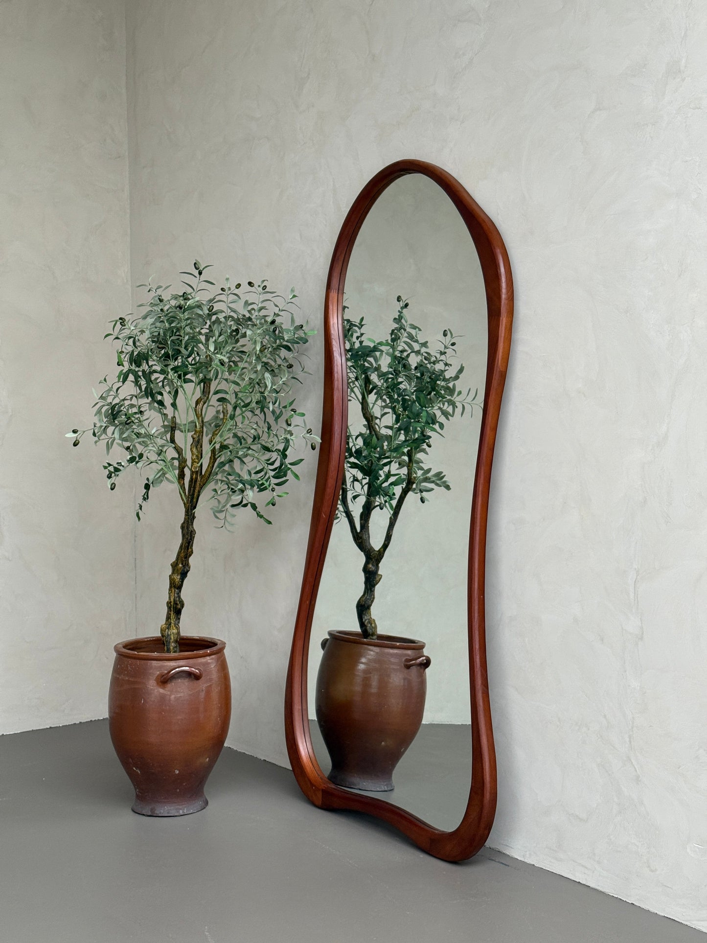 Specchio da Terra Organico in Legno Mira Walnut – 200 x 100 cm