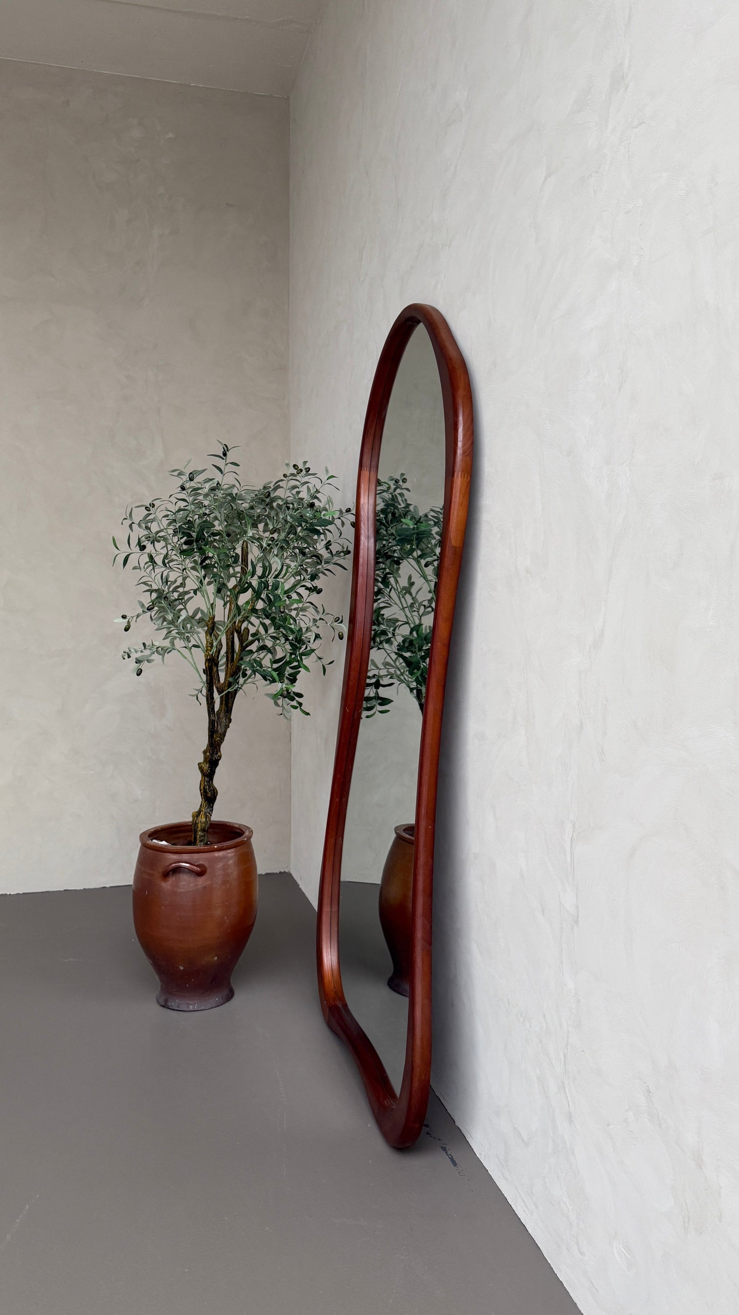 Specchio da Terra Organico in Legno Mira Walnut – 200 x 100 cm