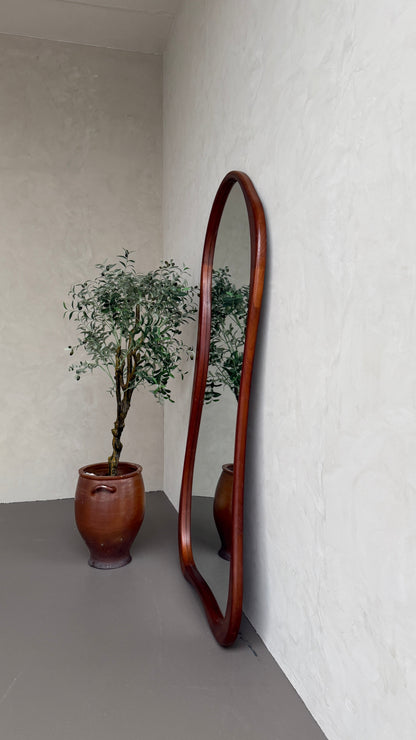 Specchio da Terra Organico in Legno Mira Walnut – 200 x 100 cm