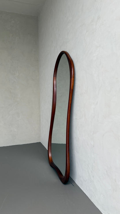 Specchio da Terra Organico in Legno Mira Walnut – 200 x 100 cm