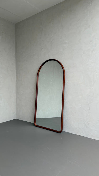 Celine Walnut – Specchio ad Arco in Legno Massello | 200cm x 100cm