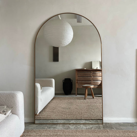 Liberty - Specchio ad Arco in Metallo a Figura Intera Oro 180cm x 110cm