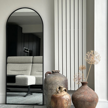 Liberty - Specchio in Metallo ad Arco Nero a Figura Intera 160cm x 60cm