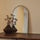 Liberty - Specchio da Parete ad Arco in Metallo Champagne 50cm x 30cm