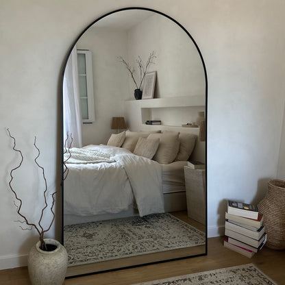 Liberty - Specchio ad Arco in Metallo Nero a Figura Intera 180cm x 110cm
