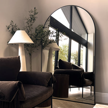 Liberty - Specchio ad Arco in Metallo Nero a Figura Intera 180cm x 110cm