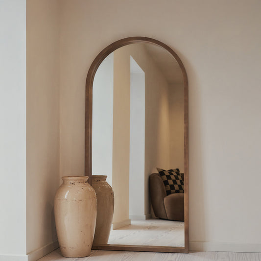 Lilia - Specchio ad Arco Full Length in Legno Caldo 170cm x 80cm