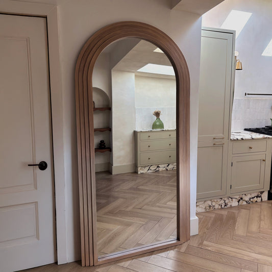 Luciana - Specchio In Legno Lavato Ad Arco Intero 200cm x 100cm