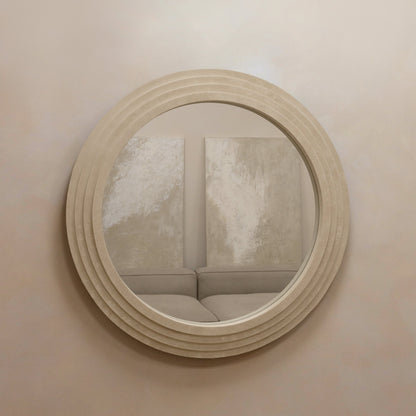 Luciana - Specchio da Parete Tondo in Cemento 110cm x 110cm