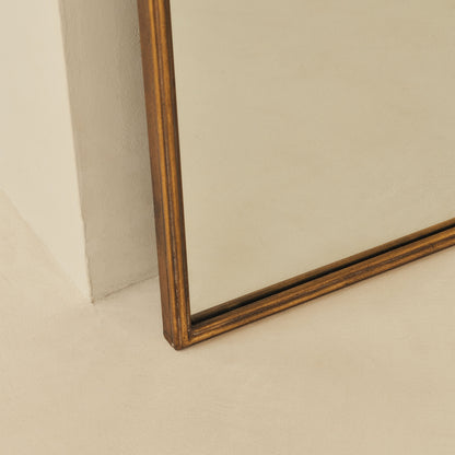Amelia - Specchio ad Arco in Metallo Oro a Figura Intera 200cm x 120cm