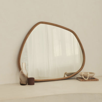 Aaliyah - Specchio Irregolare da Parete in Legno Caldo 110cm x 80cm