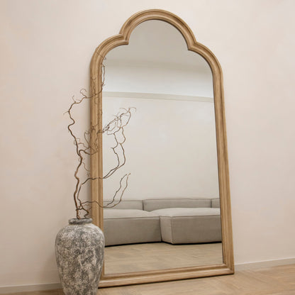 Melilla - Specchio a Figura Intera ad Arco in Legno Lavato 190cm x 99cm