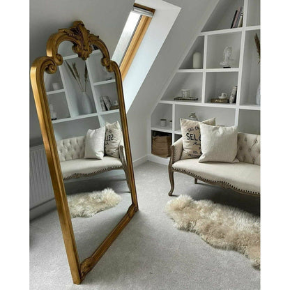 Pelazzo - Specchio Decorato Grande a figura intera Oro 185cm x 104cm