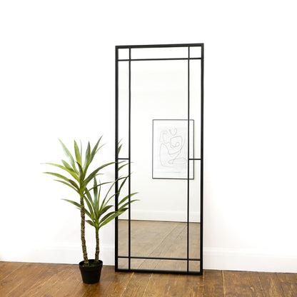 Bexley - Specchio in Metallo Nero a Figura Intera 180cm x 70cm